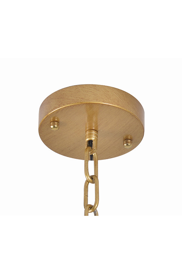 Elegant 4-Light Gold Pendant Chandelier – Modern Geometric Design