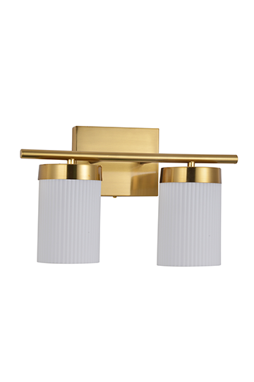 2-Light Gold Modern Wall Sconce