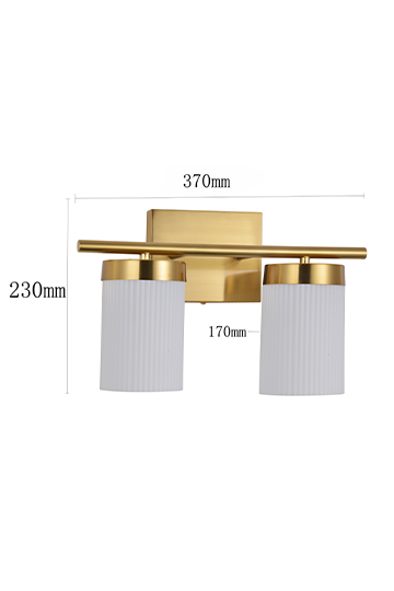 2-Light Gold Modern Wall Sconce