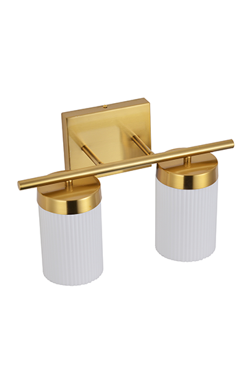 2-Light Gold Modern Wall Sconce