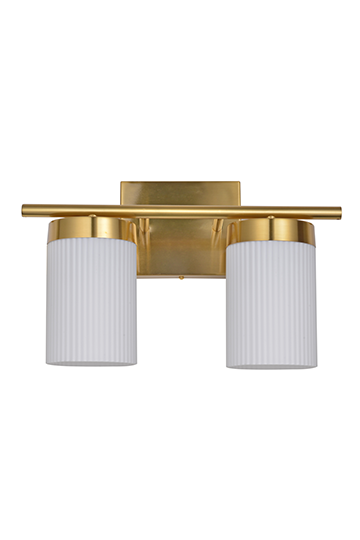 2-Light Gold Modern Wall Sconce