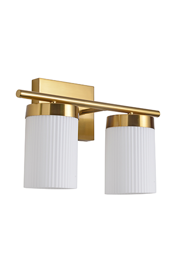 2-Light Gold Modern Wall Sconce