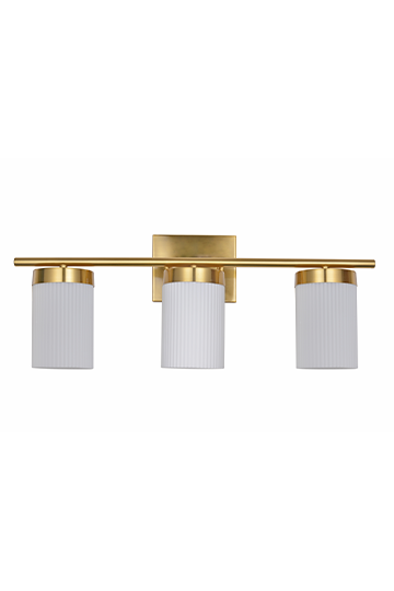 3-Light Gold Modern Wall Sconce