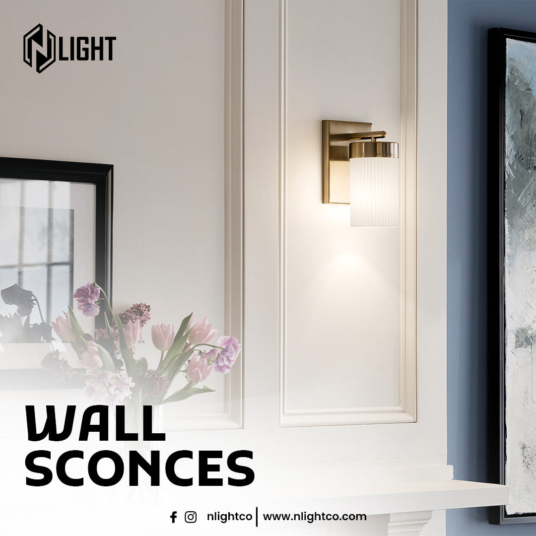 1-Light Gold Modern Wall Sconce